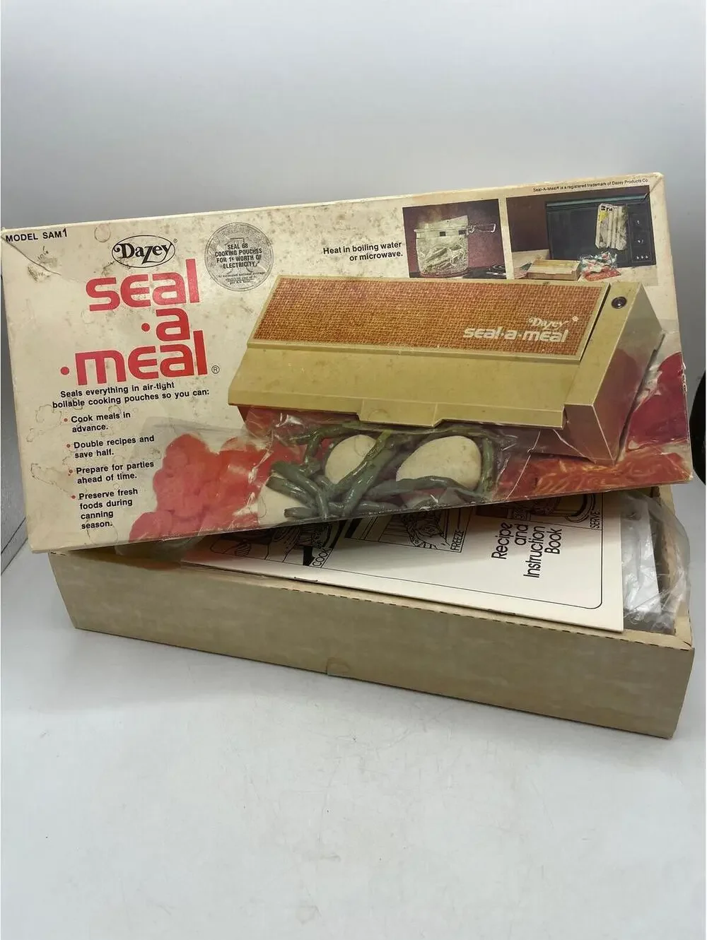 Vintage 1970s Dazey Seal-a-Meal Food Saver: New Old Stock Kitchen Decor